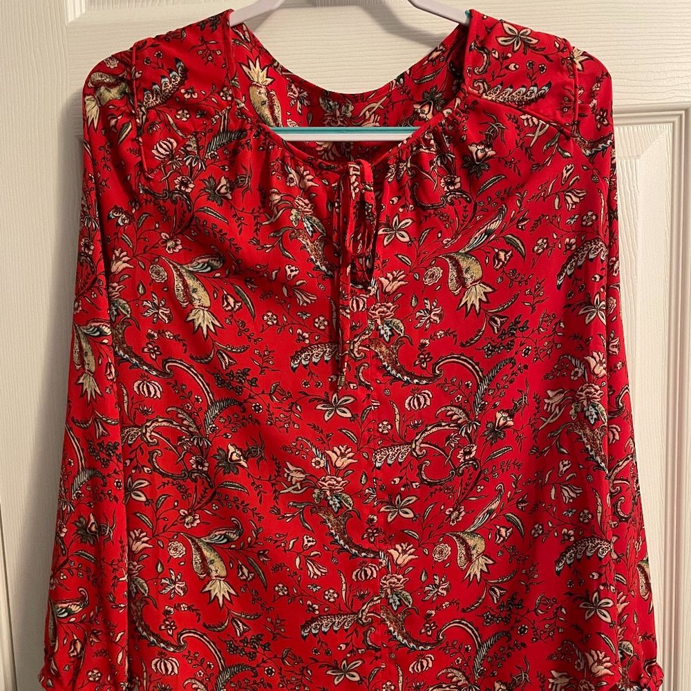 Red Paisley Print Tunic | S/M